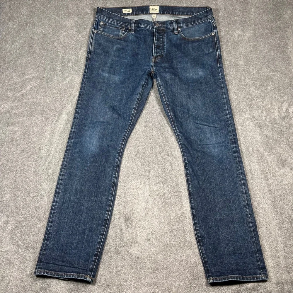 J.Crew 484 Slim Fit Japanese Selvedge Jeans Dark Indigo Men 37x30 BS744 Red Line